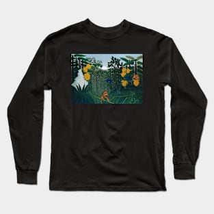 Henri Rousseau - The Repast of the Lion Long Sleeve T-Shirt